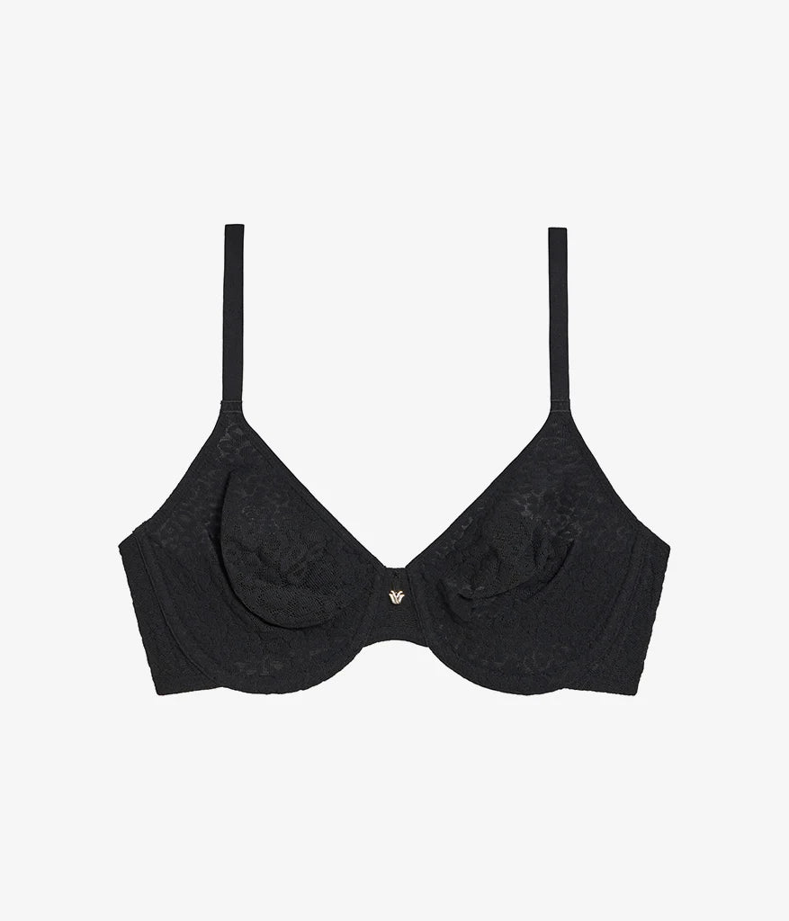 High Bar™ Plunge Underwire Bra: Black