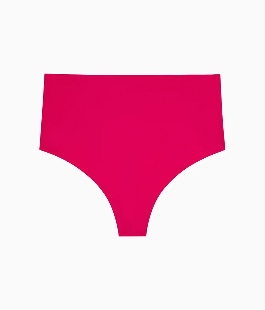 b.bare Hi-Waist Thong: Cerise