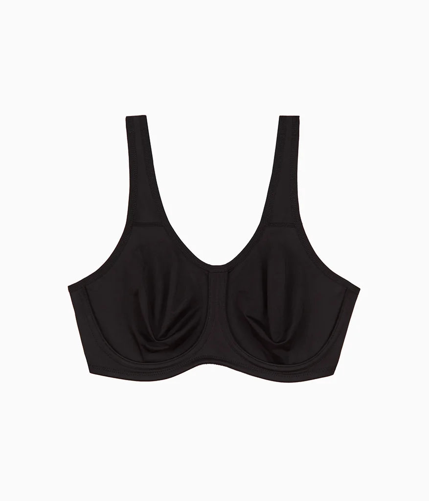 Simone Sport Underwire Bra: Black