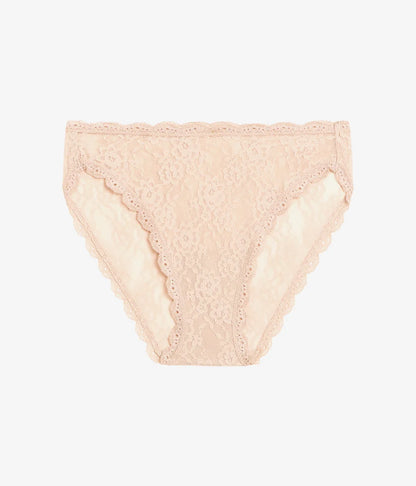 Effortlessly Lace Hi-Leg: Au Natural