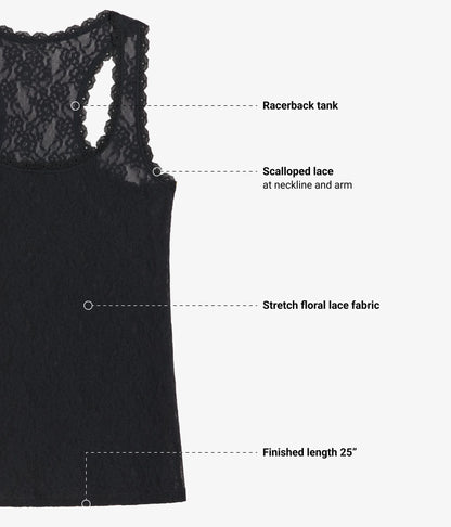 Effortlessly Lace Tank: Night