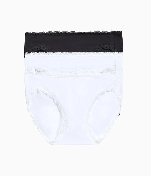 Inspired Eyelet Bikini Panty Pack: White/White/Night