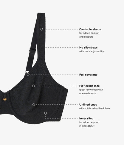 High Bar™ Underwire Bra: Black