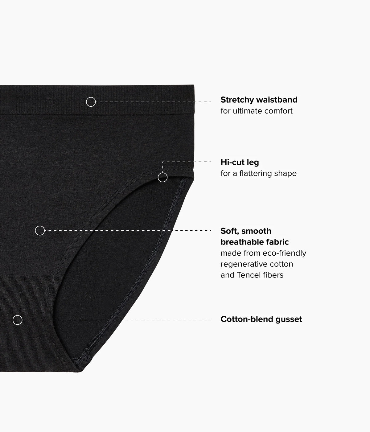 B-Smooth® Natural Hi-Cut: Black