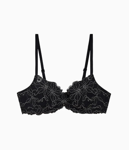Feeling Famous Balconette Contour Bra: Night/Angel Wing