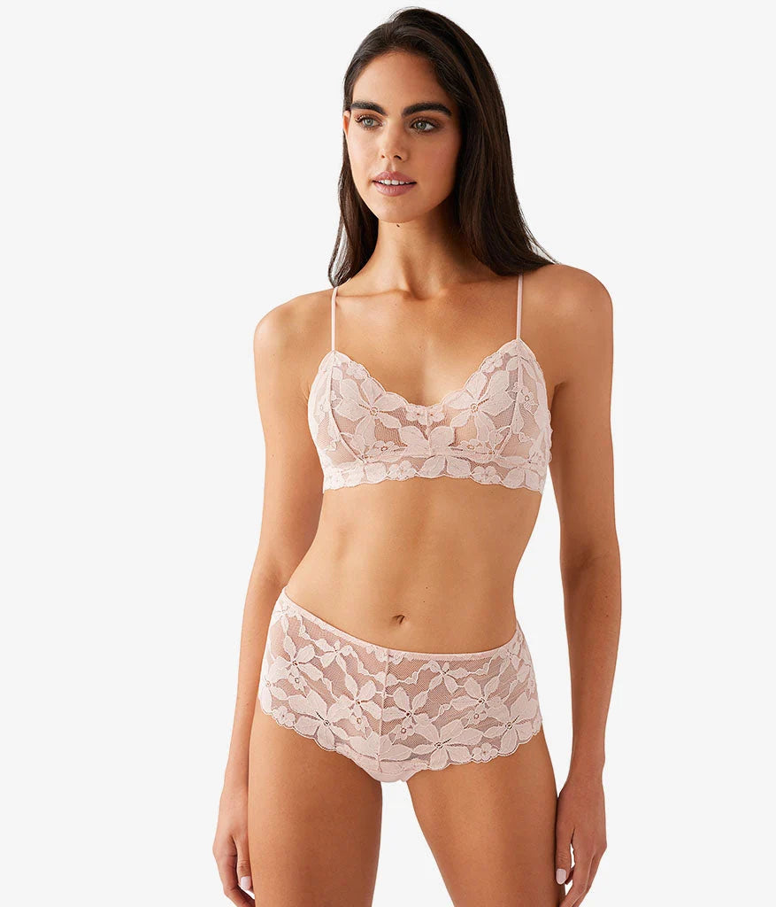 Feeling Famous Bralette: Rose Smoke/White
