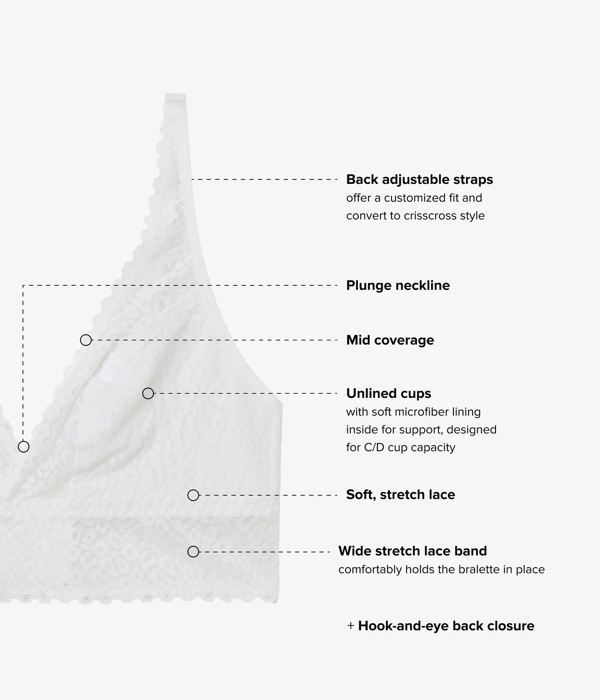 High Bar™ Bralette: White