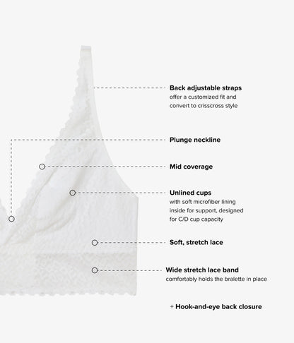 High Bar™ Bralette: White