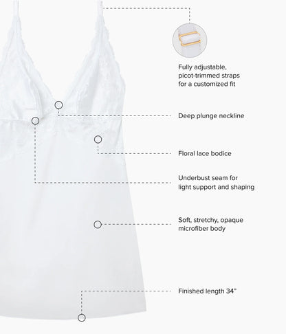 Modern Affair Chemise: White