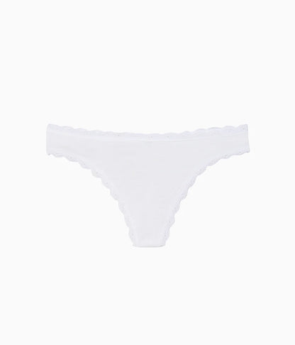 Inspired Eyelet Thong: White
